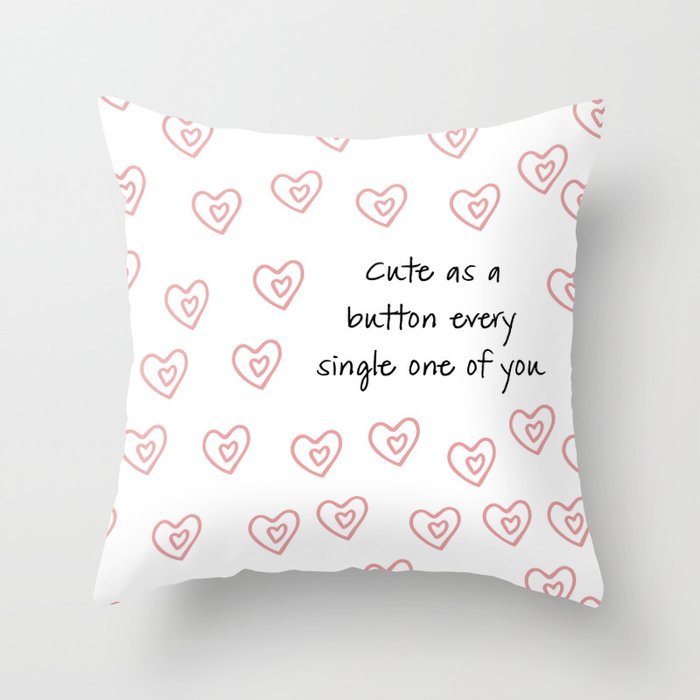 Cute As A Button Throw Pillow By Casesbykate Society6