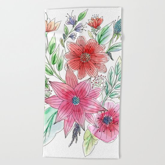 Wild flowers Beach Towel
