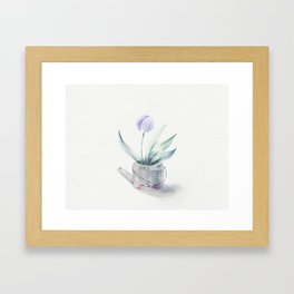 Tulip flower illutration | Plant your Soul Framed Art Print