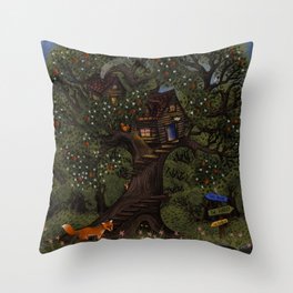 Treehouse Throw Pillow