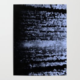 Gray Refraction Pixels Poster