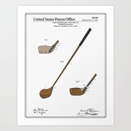Golf Club Patent Art Print