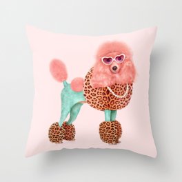 FUNKY POODLE Throw Pillow