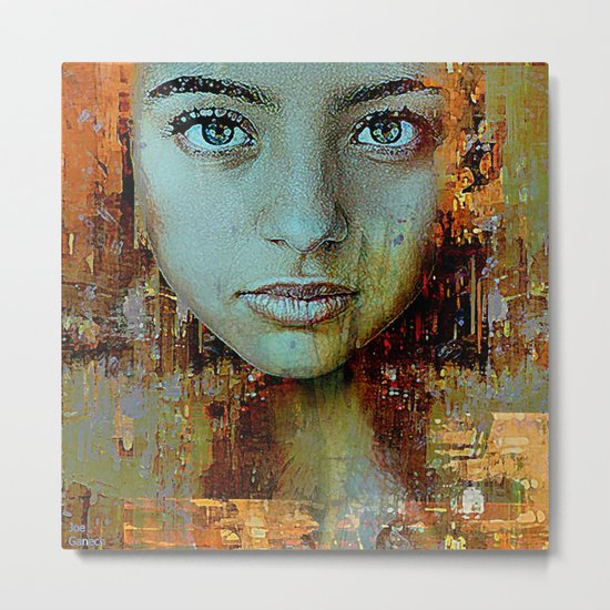 Autumn girl Metal Print
