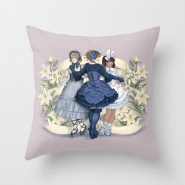 The Three Muses Throw Pillow
