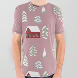 Christmas Pattern All Over Graphic Tee