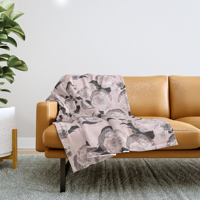 Spring Floral Dream 5 decor art society6 Throw Blanket by