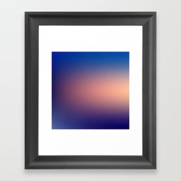 9  Blue Gradient Background 220715 Minimalist Art Valourine Digital Design Framed Art Print