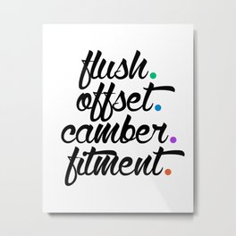 flush offset camber fitment v5 HQvector Metal Print | Vector, Illustration, Graphic Design, Digital 