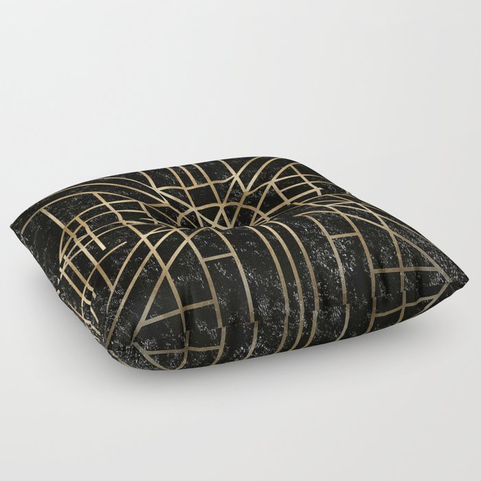 Art Deco design - velvet geo VI Floor Pillow