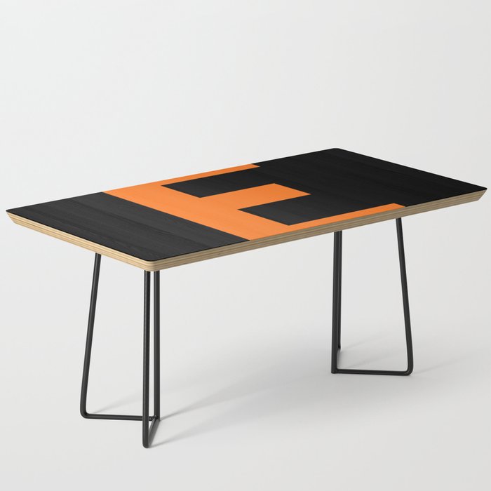 Letter E (Orange & Black) Coffee Table