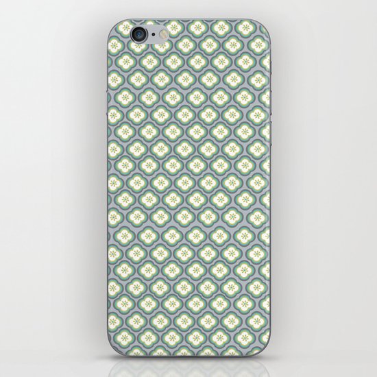 Grey Graphic Flower iPhone & iPod Skin