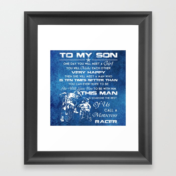 To My Son Framed Art Print