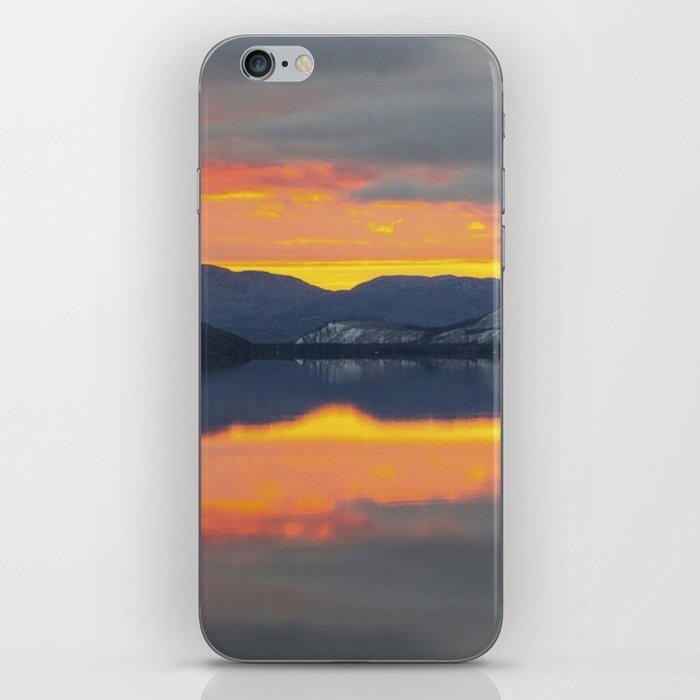 Sunset over Apgar Mountains iPhone Skin