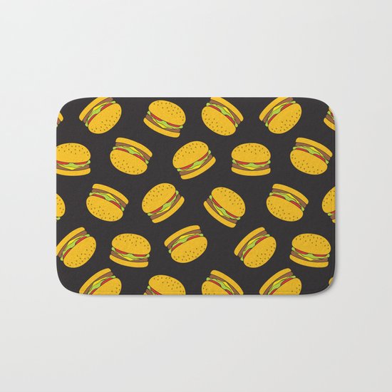 Burger Pattern Everett co Bath Mat