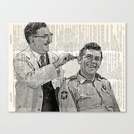 Andy Griffith and Floyd the Barber  Canvas Print