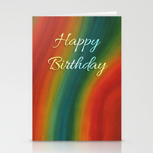 Rainbow lines of Pride Stationery Cards