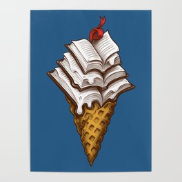 Ice Cream Books Poster