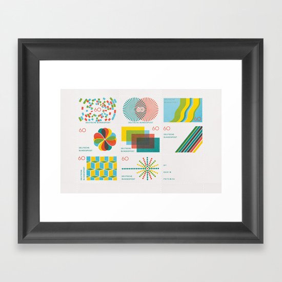 Homage to the Stamp Print Framed Art Print