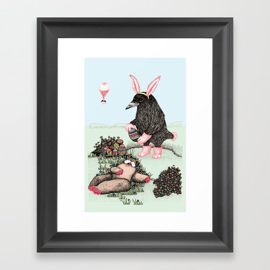 Crow Serie :: Easter Crow Framed Art Print