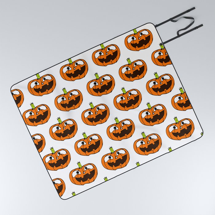 Halloween Pumpkin Background 11 Picnic Blanket