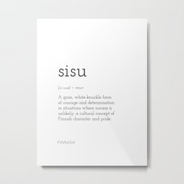 Sisu Definition Metal Print