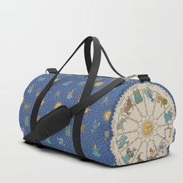 Vintage Astrology Zodiac Wheel Duffle Bag