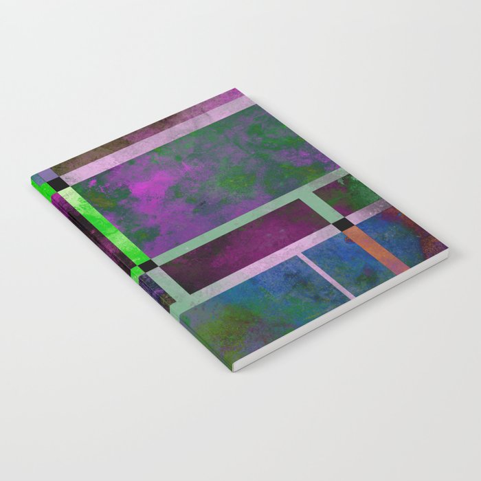 Pastel Textures - Abstract, pastel themed, geometric painting Notebook