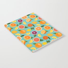Orange Citrus Blue background  Notebook