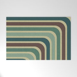 Retro Stripes Pattern Welcome Mat