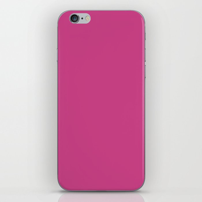 Vivid Pink Solid Color 2021-2022 Autumn Winter Hue Pantone Fuchsia Fedora 18-2330 iPhone Skin