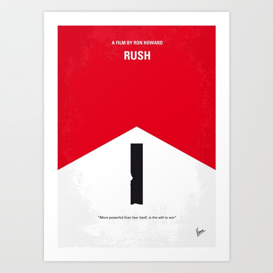 No228 My Rush minimal movie poster Art Print