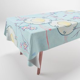 Cherry Blossom Floral Print Vintage Japanese Retro Pattern Tablecloth