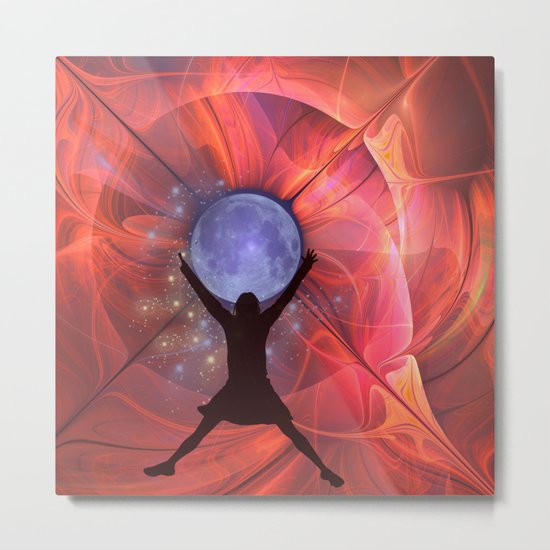 Go for the moon Metal Print