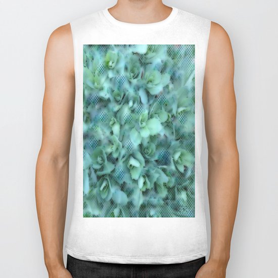 Flower | Flowers | Sedum Dot Graphic Biker Tank