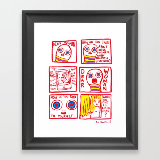DEAR WOMAN Framed Art Print
