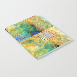 Opening Up Colorful Abstract Mandala Art Notebook