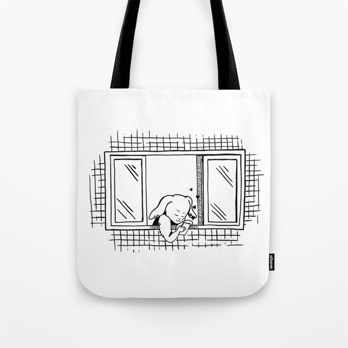 web-dating rabbit Tote Bag
