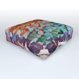 Rainbow Rose Daydream Abstract Design Outdoor Floor Cushion