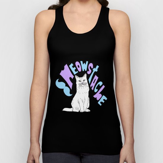Meowstache Unisex Tank Top