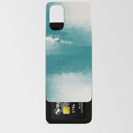 The Call of the Ocean 1 - Minimal Contemporary Abstract - White, Blue, Cyan Android Card Case