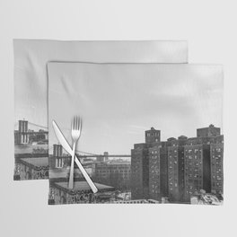 New York City | Brooklyn Bridge NYC | Black and White Photography Placemat