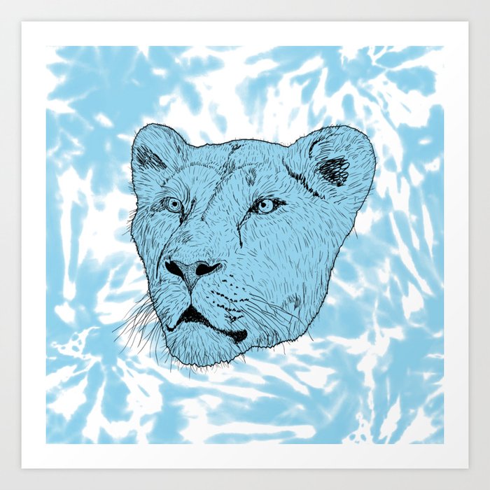 Lioness TieDye Art Print