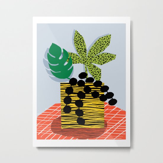 Cheeuh - hipster memphis throwback retro design minimal modern abstract shapes geometric trendy gift Metal Print