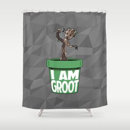 Baby Groot Shower Curtain