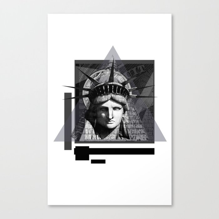 Abstract Statue of Liberty Canvas Print