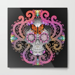 Sugar Skull Metal Print | Sugarskull, Electricforest, Drawing, Electric, Spring, Butterfly, Digital 