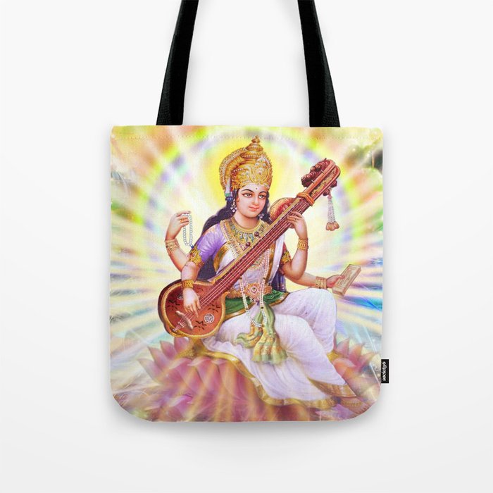 Goddess Saraswati Tote Bag