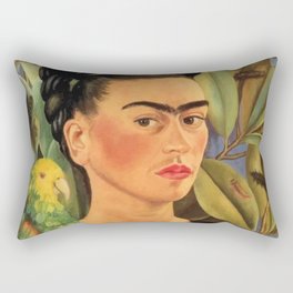 Kahlo - Self-Portrait with Bonito Rectangular Pillow