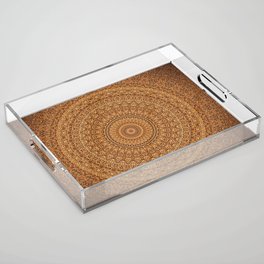 Bohemian Mandala Image Copper Acrylic Tray
